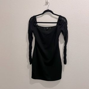 black mini dress